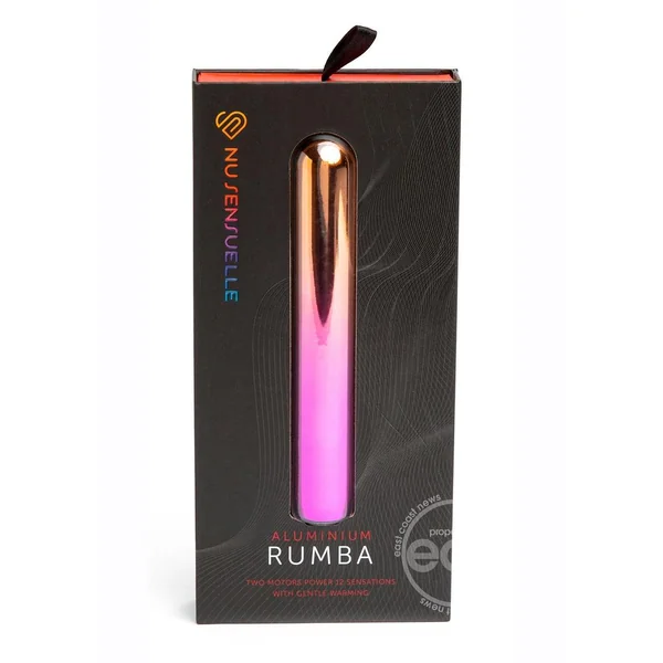 Nu Sensuelle Aluminium Rumba Rechargeable Warming Bullet - Rainbow