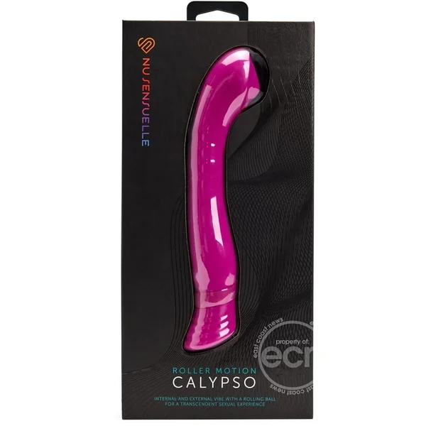 Nu Sensuelle Calypso Rechargeable Silicone Roller Motion G-Spot Vibrator with Clitoral Stimulation - Magenta