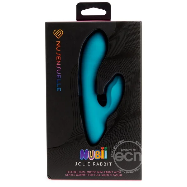 Nu Sensuelle Jolie Nubii Rechargeable Silicone Mini Heating Rabbit - Blue