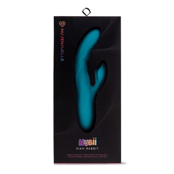 Nu Sensuelle Nubii Kiah Turbo Boost & Heating Dual Stim Rabbit - Blue