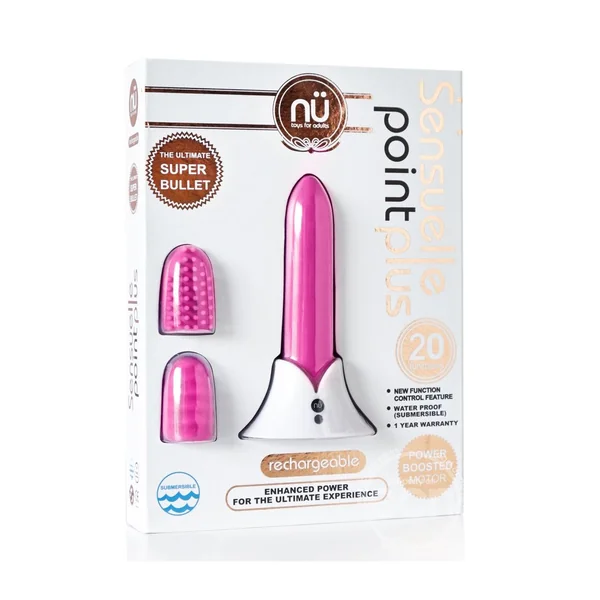 Nu Sensuelle Point Plus Rechargeable Silicone Bullet - Pink