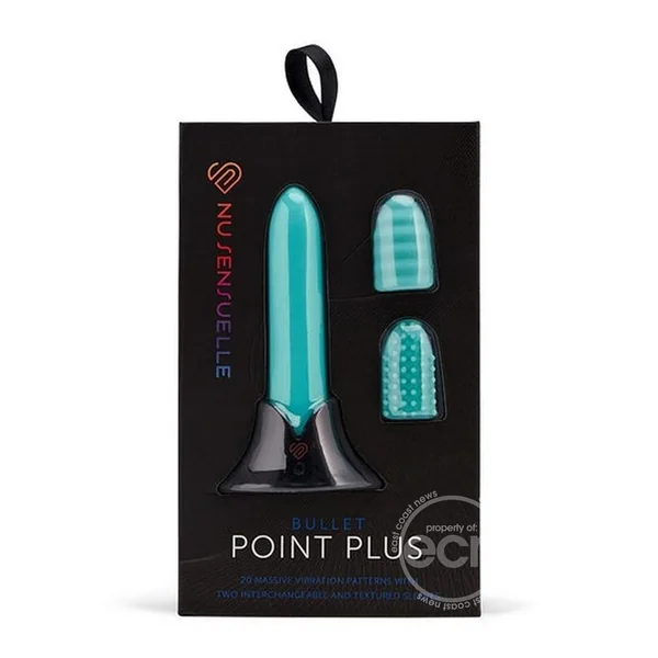 Nu Sensuelle Point Plus Rechargeable Silicone Bullet - Tiffany Blue