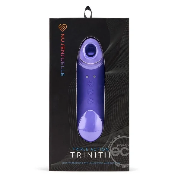 Nu Sensuelle Trinitii Triple Action Rechargeable Silicone Vibrator - Ultra Violet