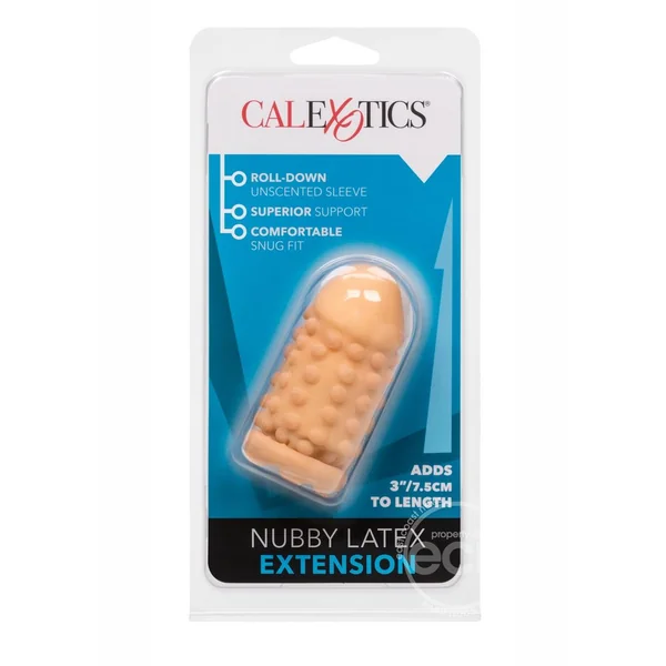 Nubby Latex Extension 3in - Vanilla