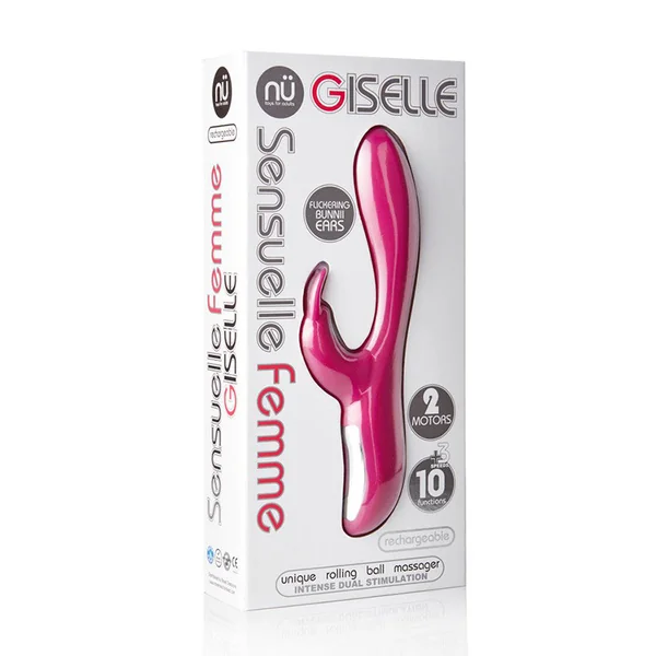 nü Sensuelle Giselle Rabbit Vibrator With Roller Ball Tip