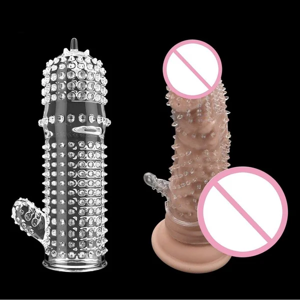 OLO Delayed Ejaculation Sex Toys For Men Reusable Condom G-spot Stimulation Cock Sleeve Time Delay Crystal Penis Sleeve