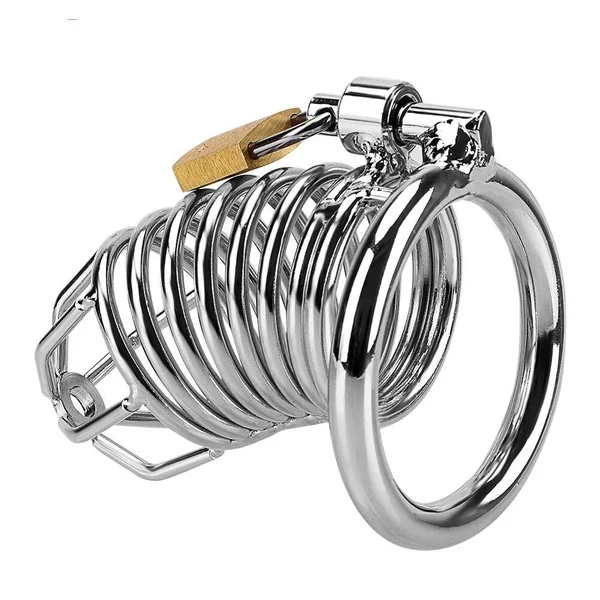 OLO Restraint Ring Adult Games Belt Bird Metal Cage Penis Ring Male Chastity Device Cock Lock Stainless Steel Sex Toy For Men