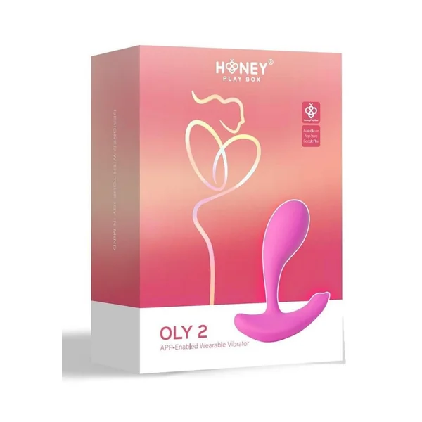 Oly 2 Pressure Sensing App enabled Wearable Rechargeable Silicone Clit & G Spot Vibrator - Pink