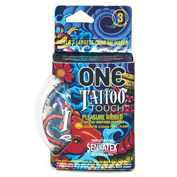 One Tattoo Touch Condoms 3-Pack