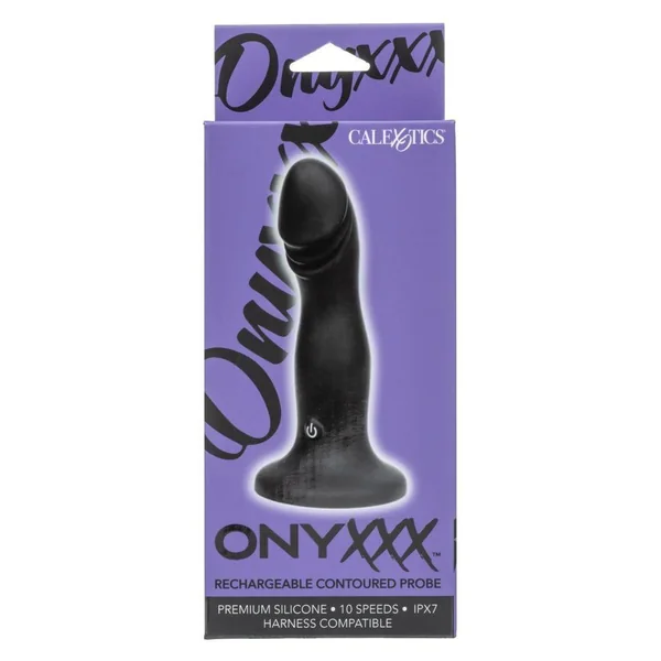 Onyxxx Rechargeable Contoured Silicone Probe - Black