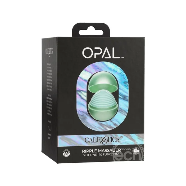Opal Ripple Silicone Rechargeable Massager - Green