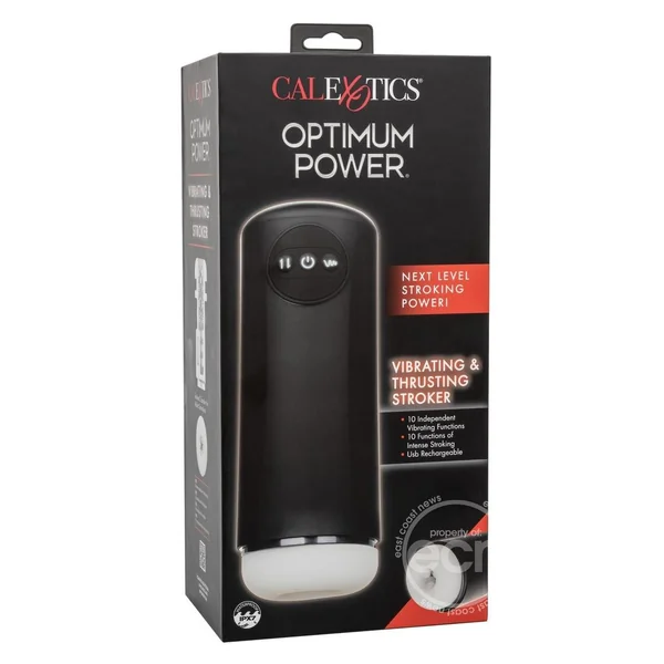 Optimum Power Vibrating and Thrusting Stroker - Black