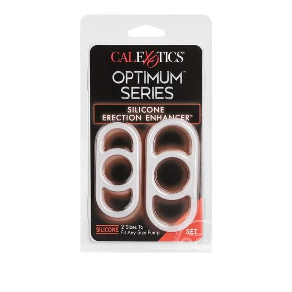Optimum Series Silicone Erection Enhancer Cock Ring Set - White