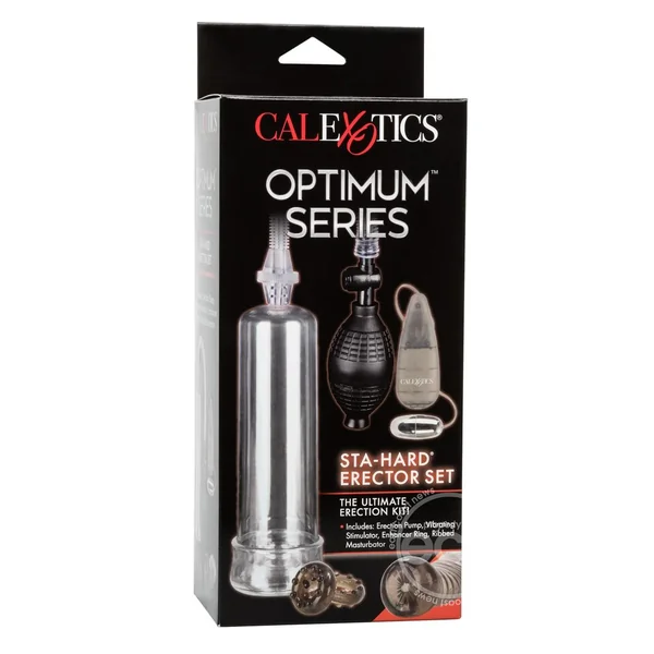 Optimum Series Sta-Hard Erecotor Set Penis Pump - Clear