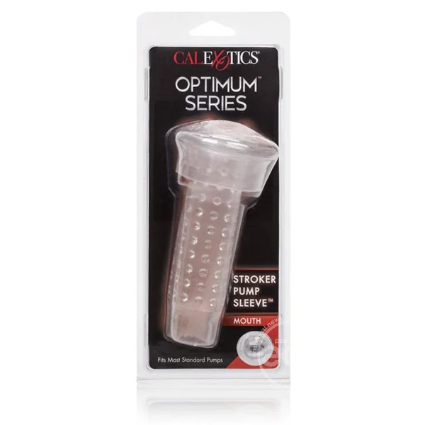 Optimum Series Stroker Pump Sleeve Masturbator - Mouth - Clear