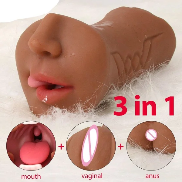 Oral Male Masturbator Masturbation Soft Stick Sex Toys For Men Deep Throat Artificial Blowjob Realistic Rubber Vagina Real Pussy
