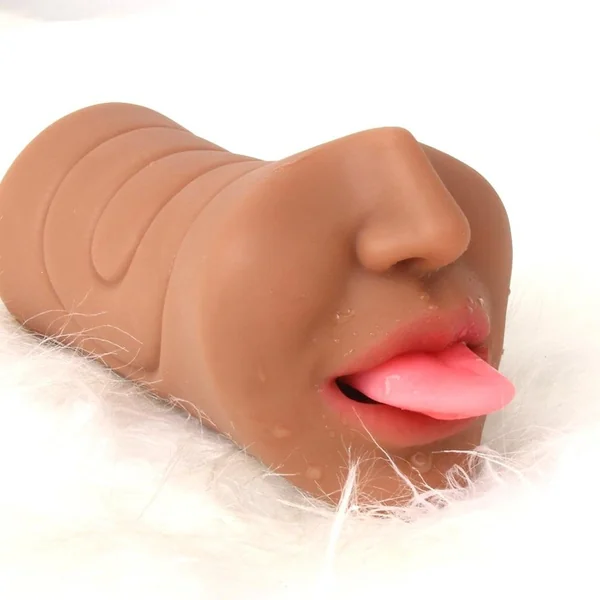 Oral Sex Toys Artificial Vagina Real Pussy Rubber Male Masturbator Face Blowjob Masturbation Soft Stick Realistic Vagina For Men