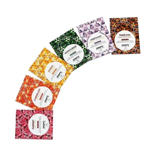 Organic Massage Oil with Crystals Carnelian Apricot Foil Pac 3 ml