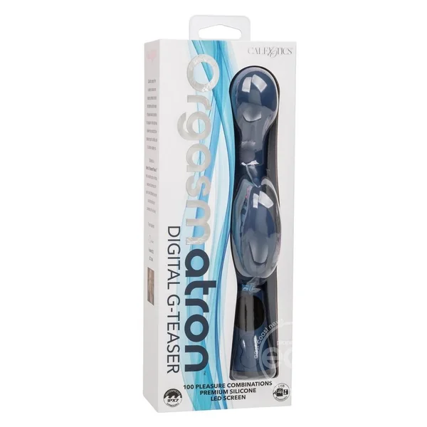 Orgasmatron Digital G-Teaser Rechargeable Silicone Massager - Blue