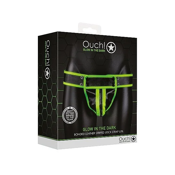 OUCH! Glow-In-The-Dark Striped Jockstrap