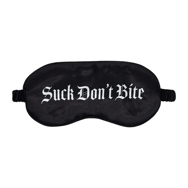 Ouch! Suck Don't Bite Printed Mask Satin Black