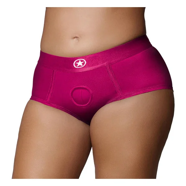 Ouch! Vibrating Strap-on Brief Pink