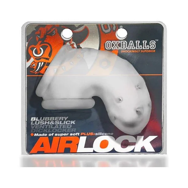 OxBalls Airlock Air Vent Silicone Chastity & Packer Clear