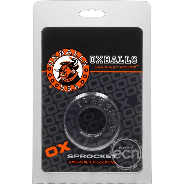 Oxballs Atomic Jock Sprocket Super Stretchy Cock Ring 2.8in - Clear