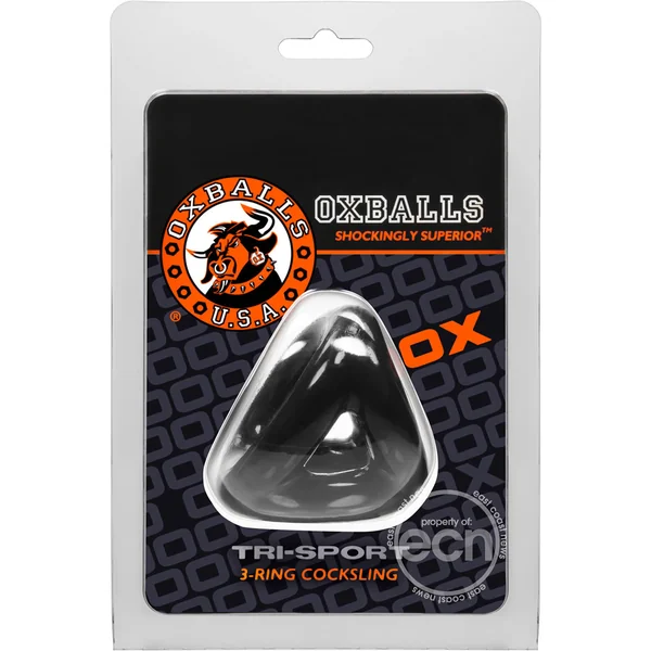 Oxballs Atomic Jock Tri-Sport Cock Ring - Black