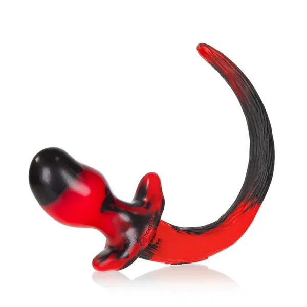 Oxballs Beagle Puppy Tail Buttplug Red Swirl Medium