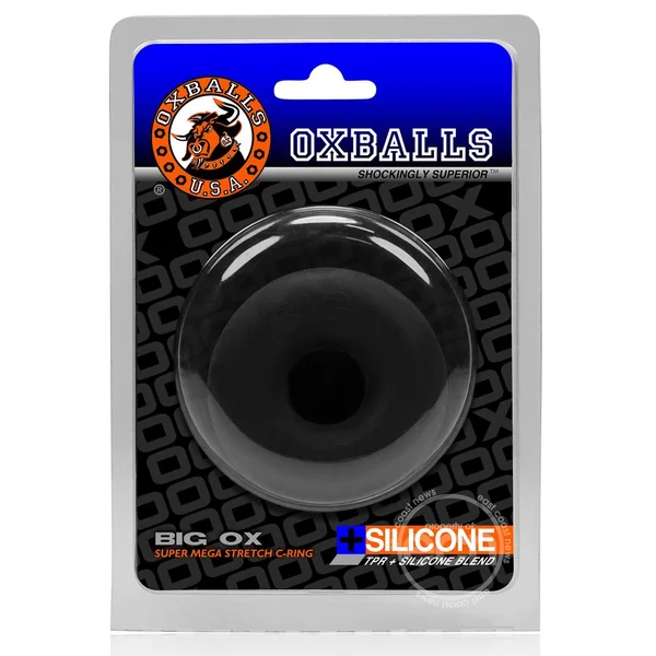 Oxballs Big Ox Super Mega Stretch Silicone Cock Ring - Black
