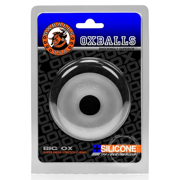 Oxballs Big Ox Super Mega Stretch Silicone Cock Ring - Clear