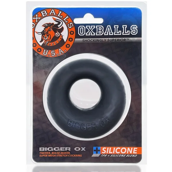 OXBALLS Bigger Ox Thicker Bulge Maker Super Mega-Stretch Cock Ring Black Ice