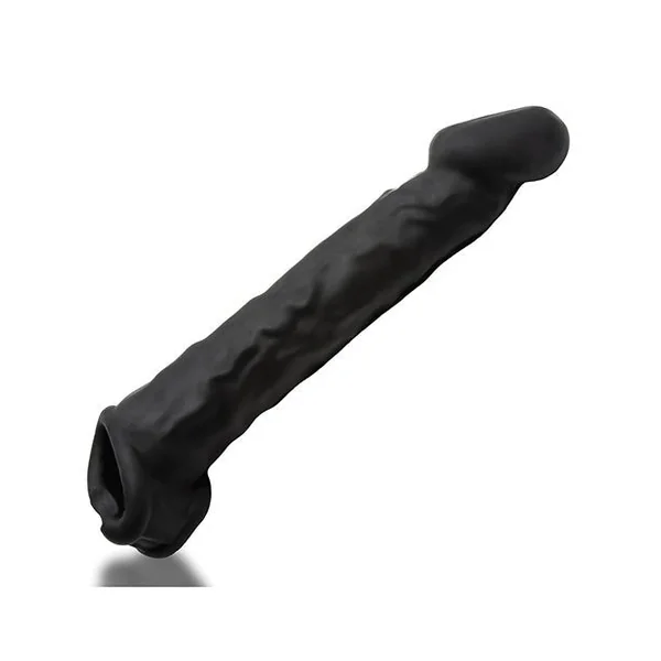 Oxballs Muscle Ripped Inner Ribbed Velvet-Smooth Cocksheath - Special Edition Black