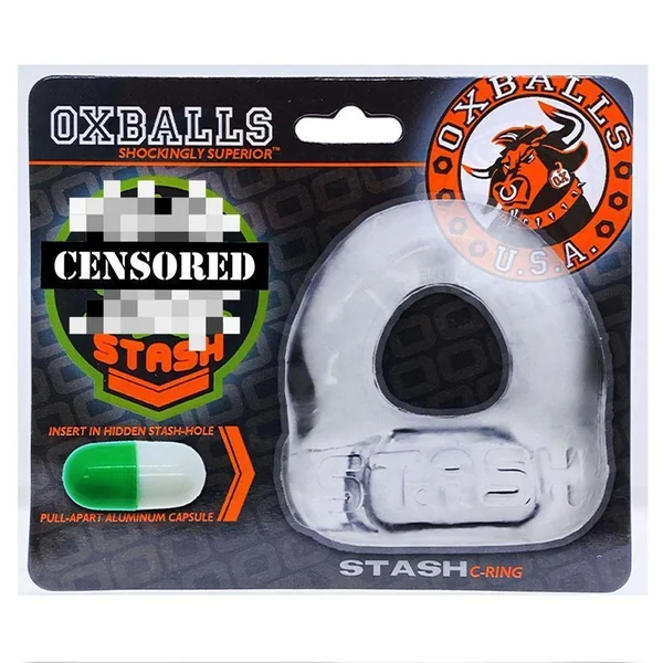 Oxballs Stash Cockring with Aluminum Capsule Insert - 2 Colors!