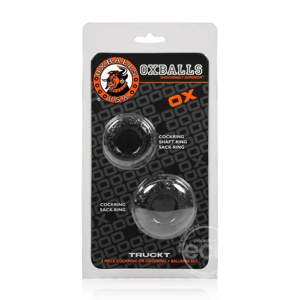 Oxballs Truckt Cock Ring (2 pack) - Black