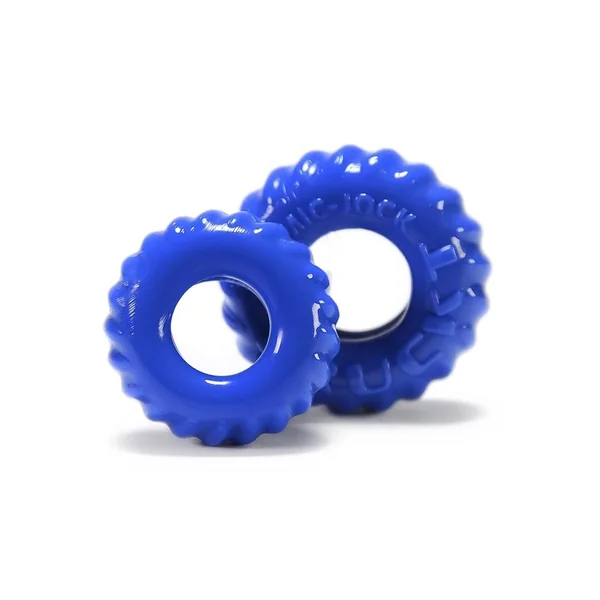 Oxballs Truckt Cock Ring (2 Pack) - Police Blue