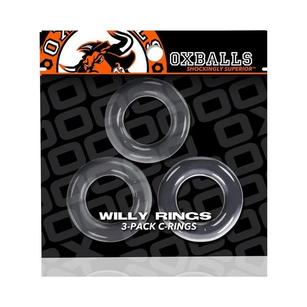 OxBalls Willy Rings 3 Pack Cock Rings - Clear