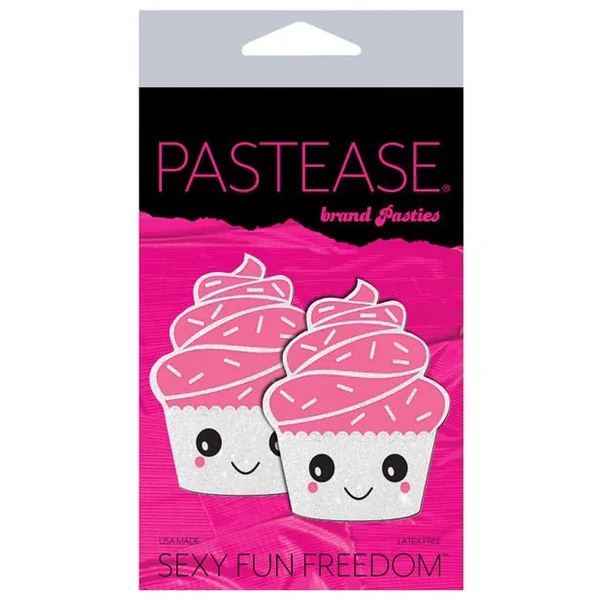 Pastease Cupcake Glittery Frosting Nipple Pastie - White O/s