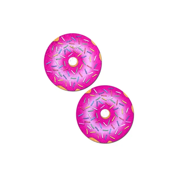 Pastease Donut: Donut with Pink Frosting and Rainbow Sprinkles Nipple Pasties