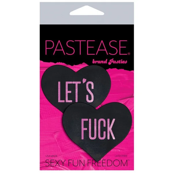 Pastease Let's Fuck Hearts - Black O/s