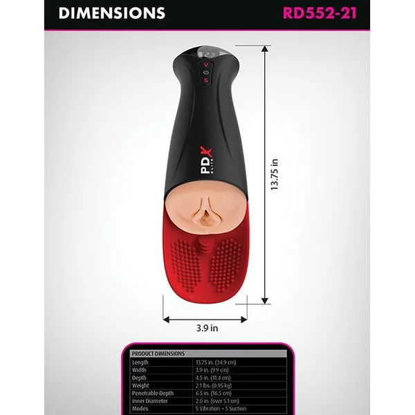 PDX Elite Fuck-O-Matic Pro XL Pussy Stroker - Light