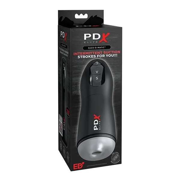 PDX Elite Suck-O-Matic Vibrating Stroker - Frosted/Black