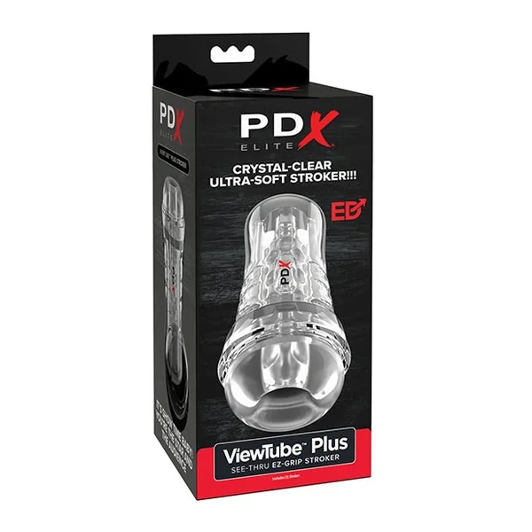 PDX Elite ViewTube See-Thru EZ-Grip Stroker - Clear