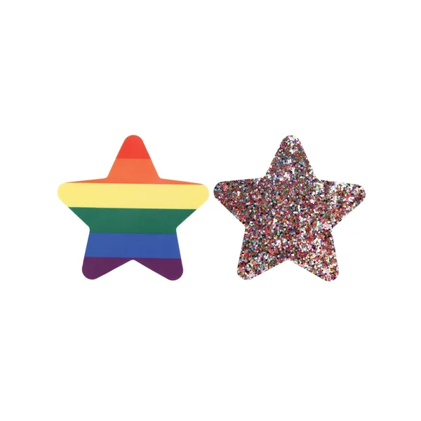 Peekaboos Pride Rainbow Glitter Stars - Pack Of 2