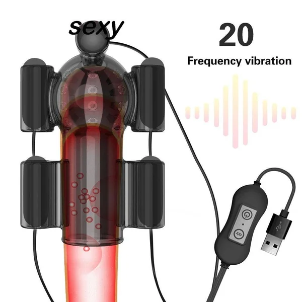 Penis Vibrator Sex Toys for Men 20 Speed Penis Trainer Ring Glans Vibrator Toys for Adult Delay Ejaculation Male Dick Masturbate