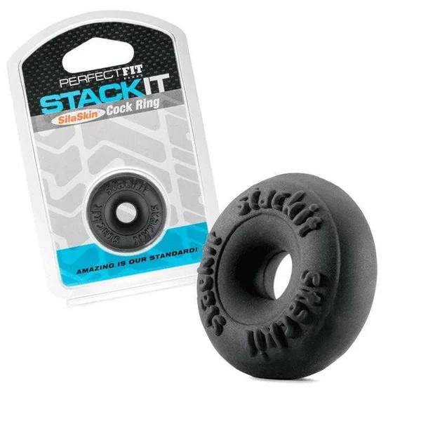 PerfectFit SilaSkin StackIt CockRing - Black