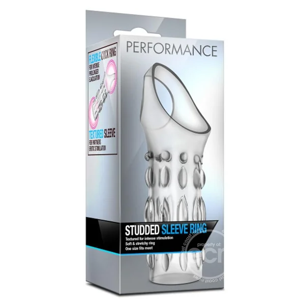 Performance Studded Penis Sleeve - Clear