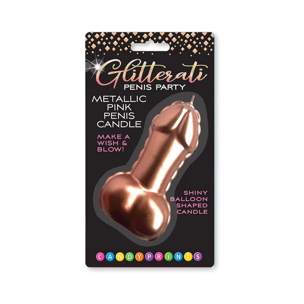 Pink Foil Penis Balloon Candle