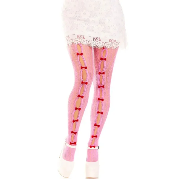 Pink Sweetheart Striped Tights